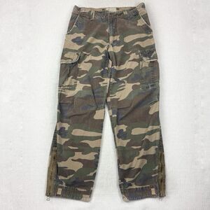 No Boundaries NOBO Men's Y2K Vintage Cargo Pockets Ankle Zip Camo Pants